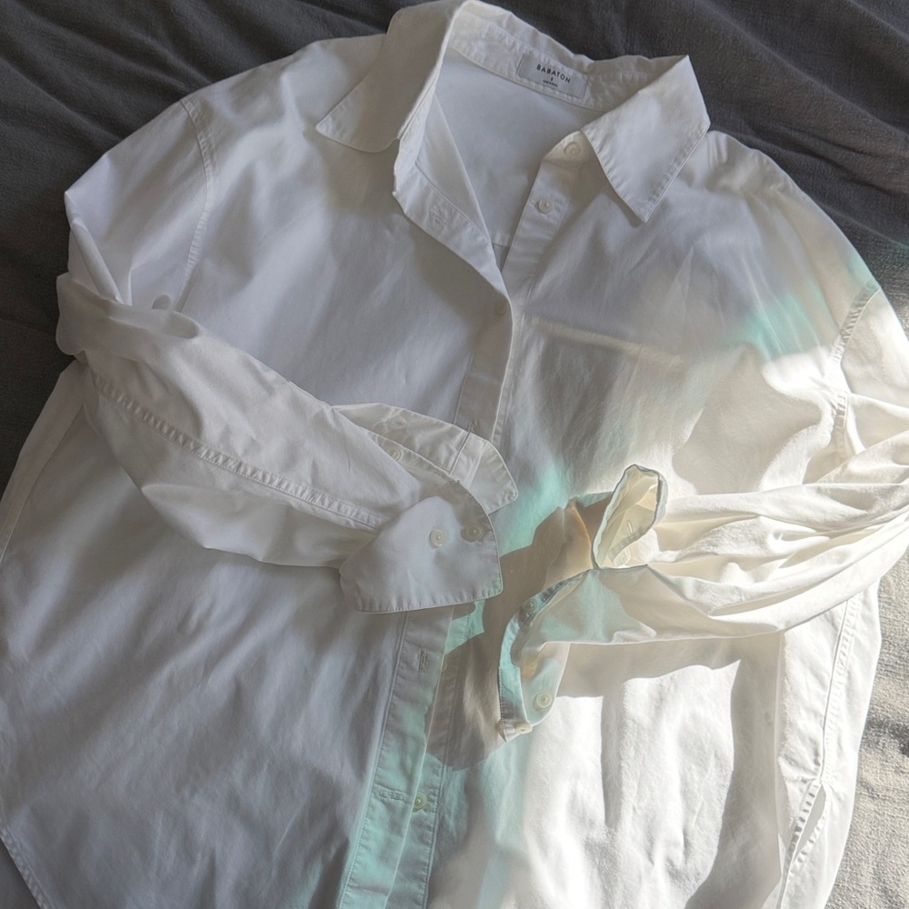 Aritzia Babaton Tulip Hem Button Down